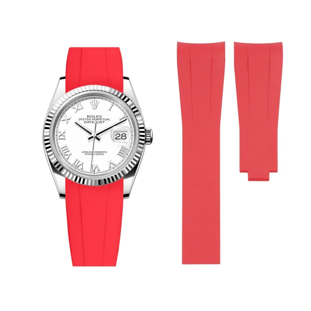 Deployant Strap - For Rolex Datejust 36 - Red
