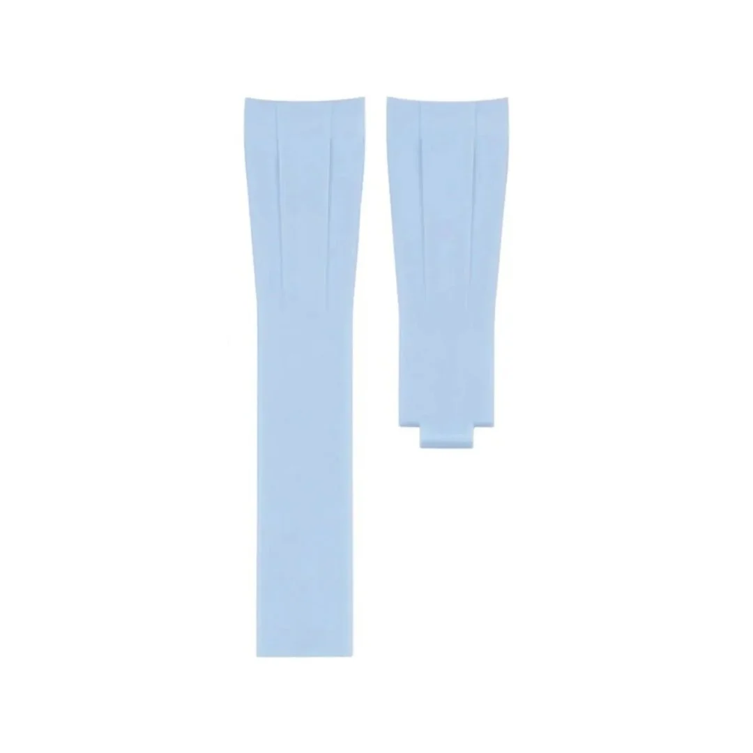 Deployant Rubber Strap - For Rolex Day-Date II 41mm - Baby Blue - Image 2