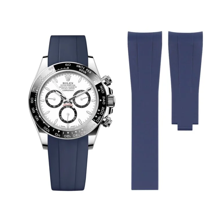 Deployant Rubber Strap - For Rolex Daytona - Navy Blue