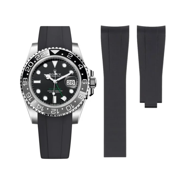 Deployant Rubber Strap - For Rolex GMT-Master II - Black