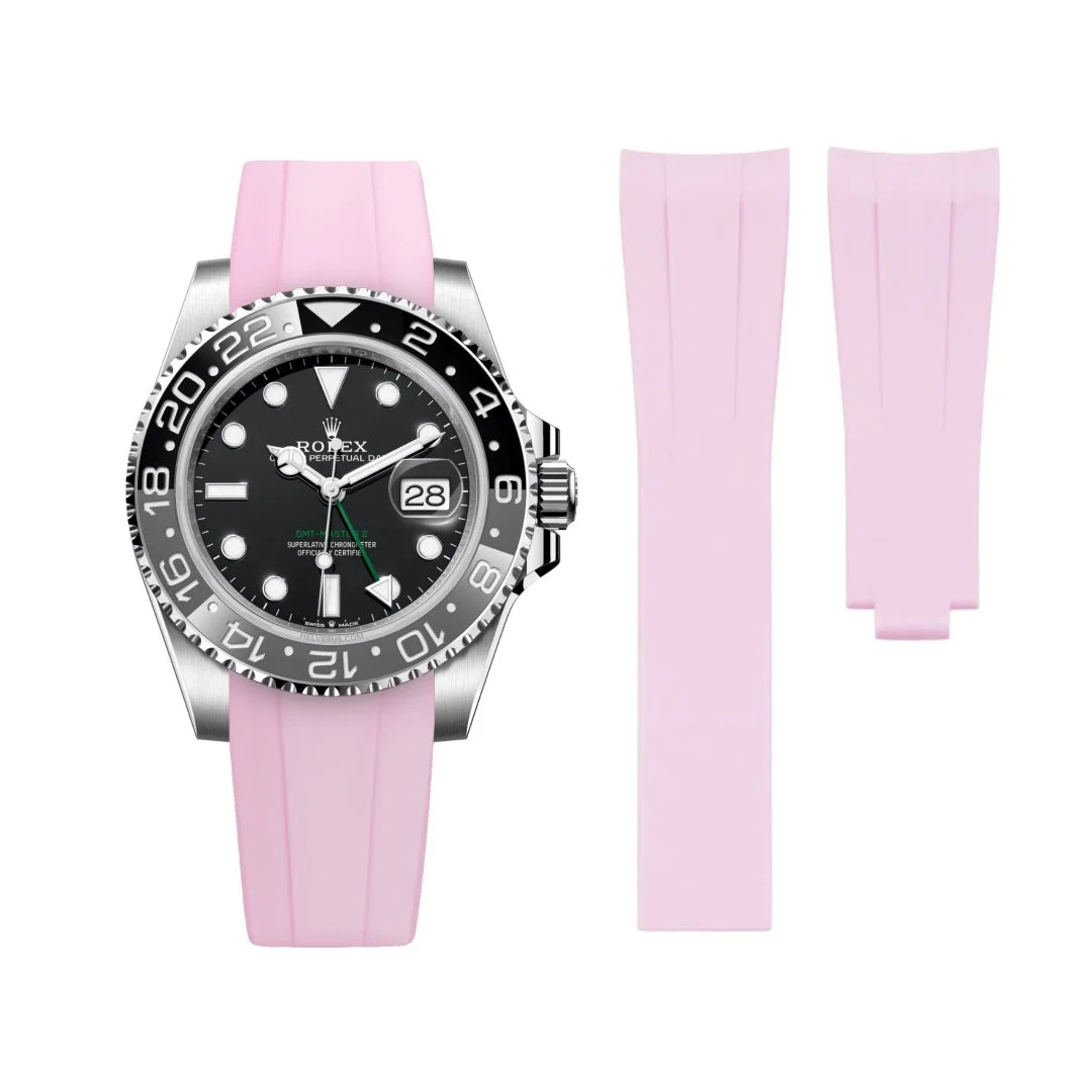 Deployant Rubber Strap - For Rolex GMT-Master II - Pink
