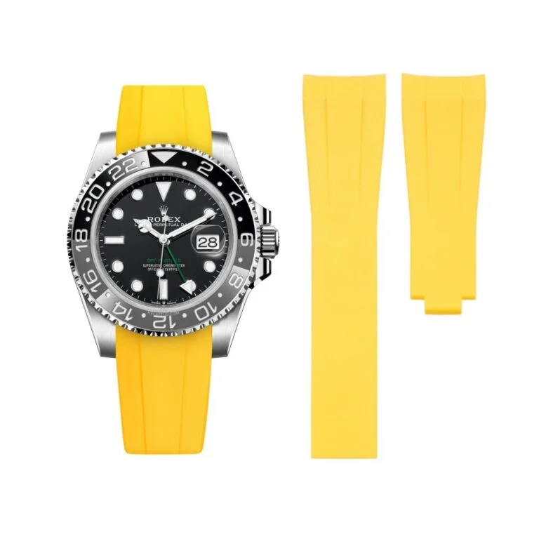 Deployant Rubber Strap - For Rolex GMT-Master II - Yellow