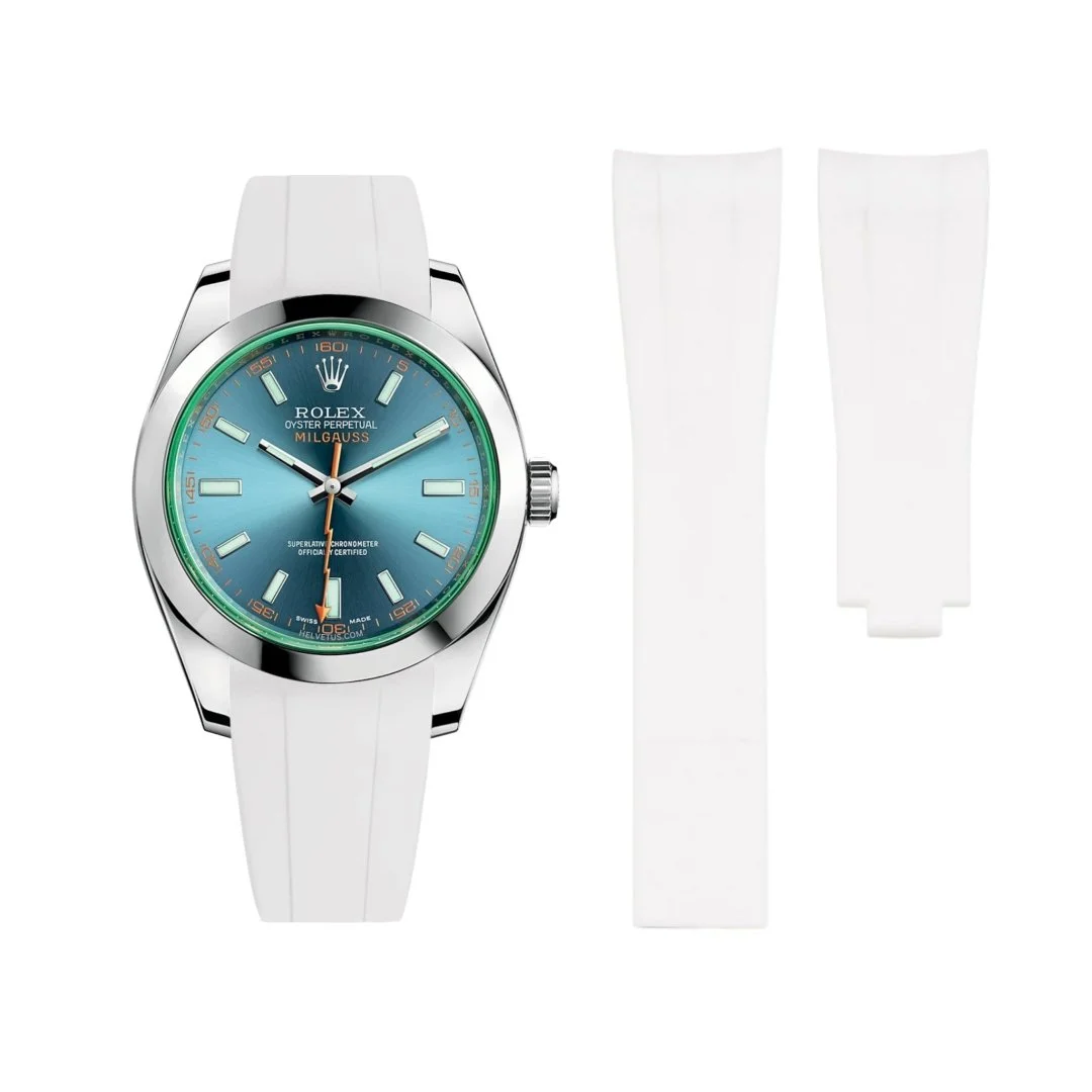 Deployant Rubber Strap - For Rolex Milgauss - White