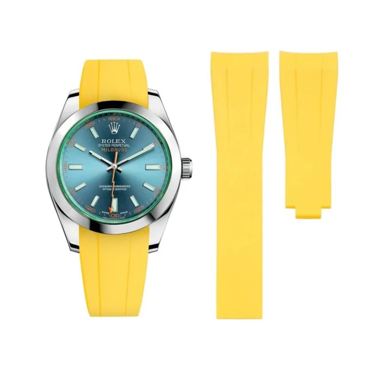 Deployant Rubber Strap - For Rolex Milgauss - Yellow