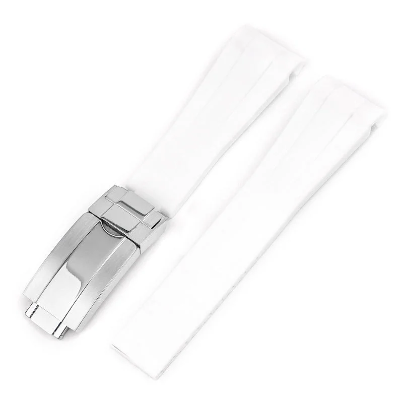 Deployant Rubber Strap - For Rolex Submariner - White - Image 3