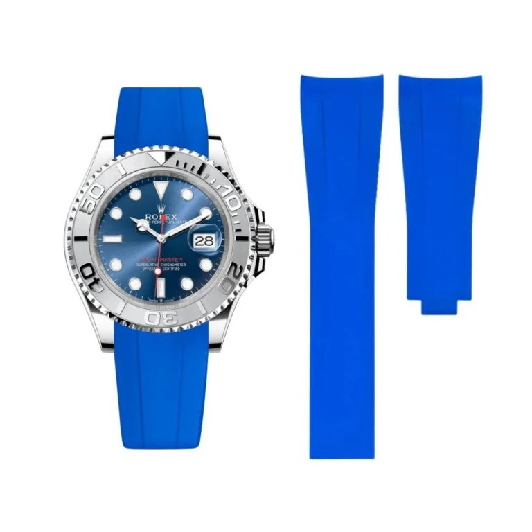 Deployant Rubber Strap - For Rolex Yacht-Master 40mm/42mm - Blue