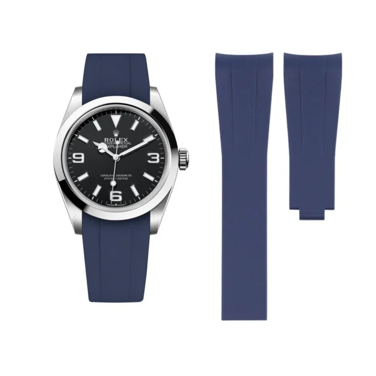 Deployant Strap - For Rolex Explorer I - Navy Blue