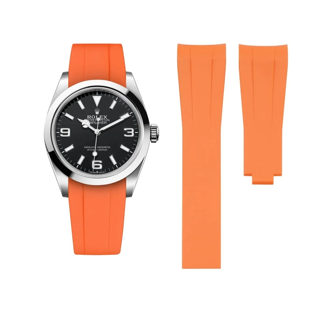 Deployant Strap - For Rolex Explorer I - Orange