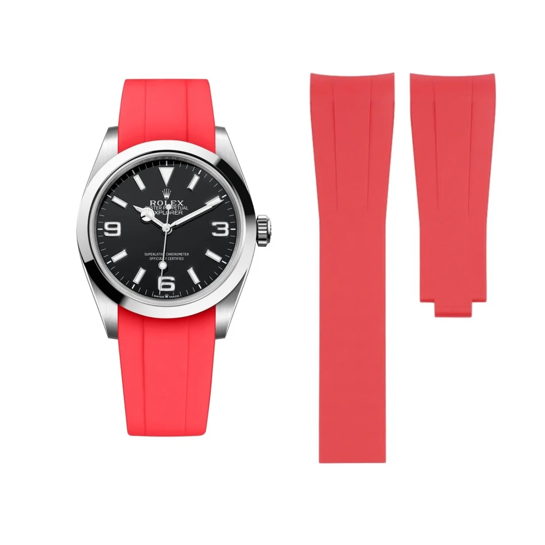 Deployant Strap - For Rolex Explorer I - Red