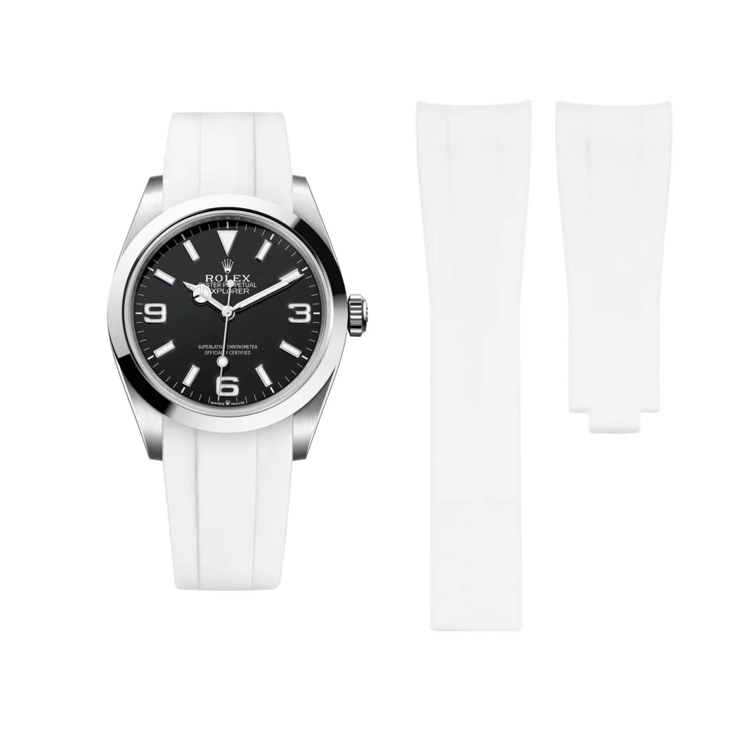 Deployant Strap - For Rolex Explorer I - White