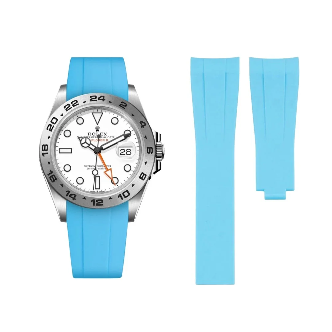 Deployant Strap - For Rolex Explorer II - Light Blue