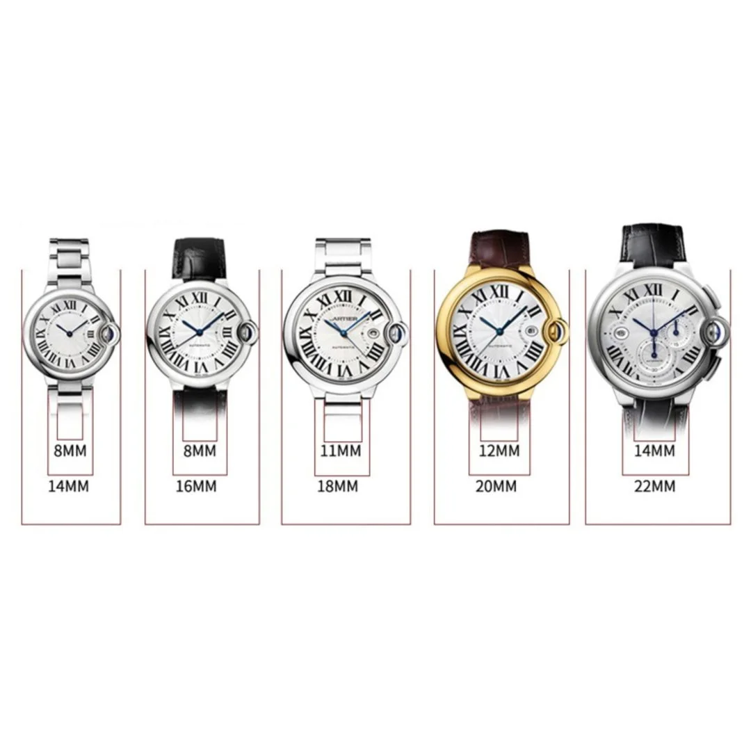 Leather Strap - For Cartier Ballon Bleu - Brown - Image 3