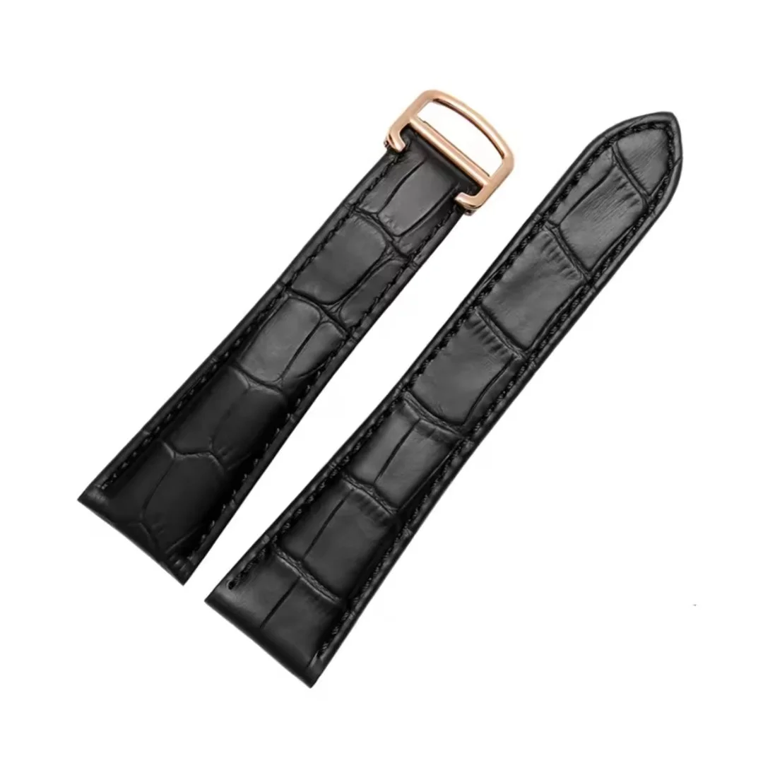Leather Strap - For Cartier Calibre - Black - Image 5