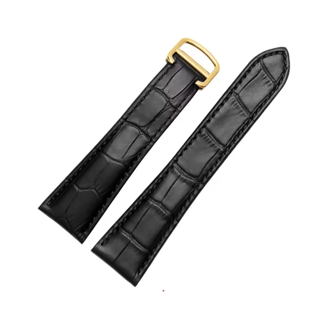 Leather Strap - For Cartier Calibre - Black - Image 4