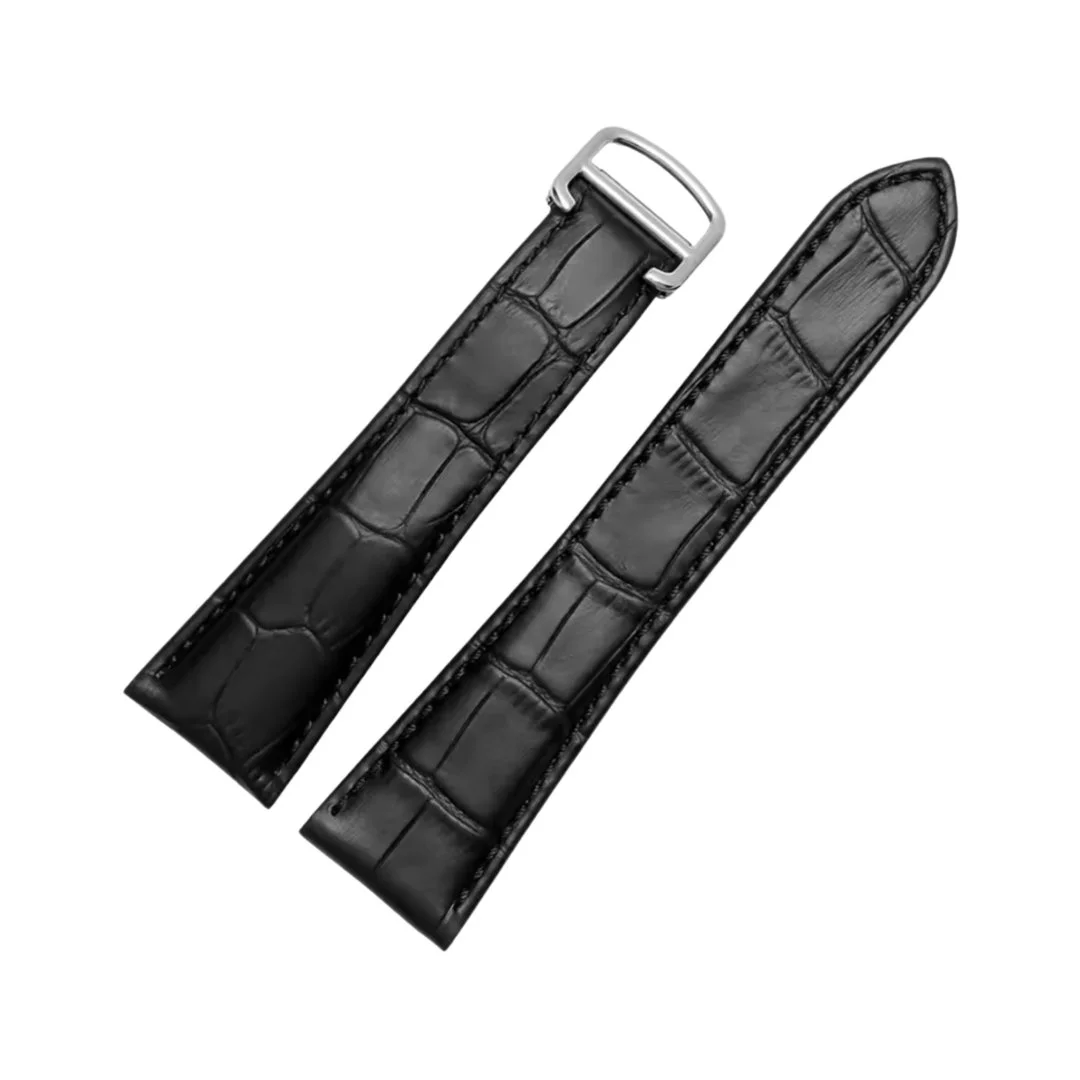 Leather Strap - For Cartier Calibre - Black - Image 3