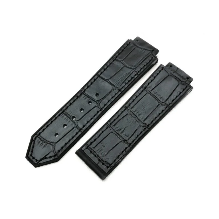 Leather Strap - For Hublot Big Bang 44mm - Black