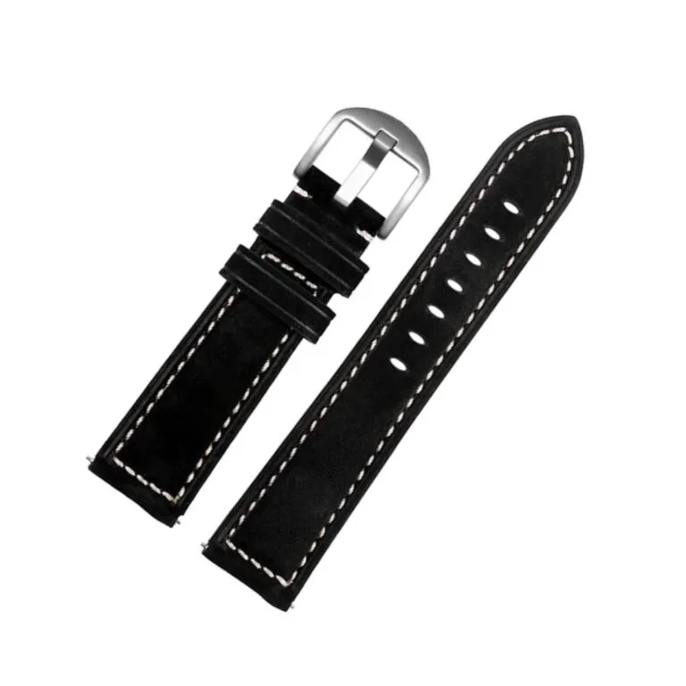 Leather Strap for MoonSwatch - Black