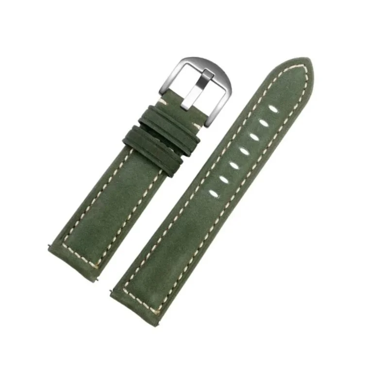 Leather Strap for MoonSwatch - Green