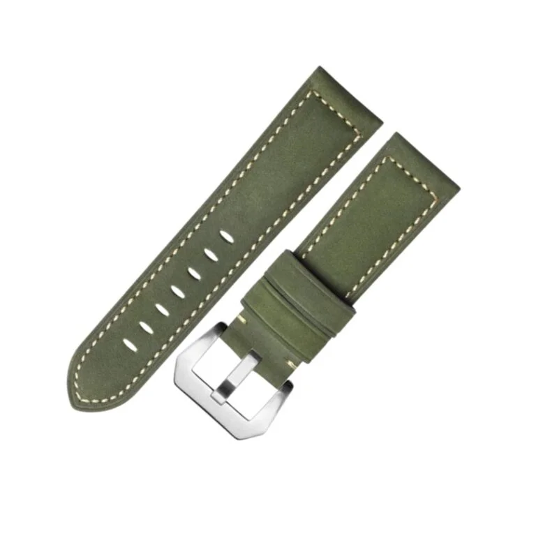 Leather Strap - For Panerai - Light Green