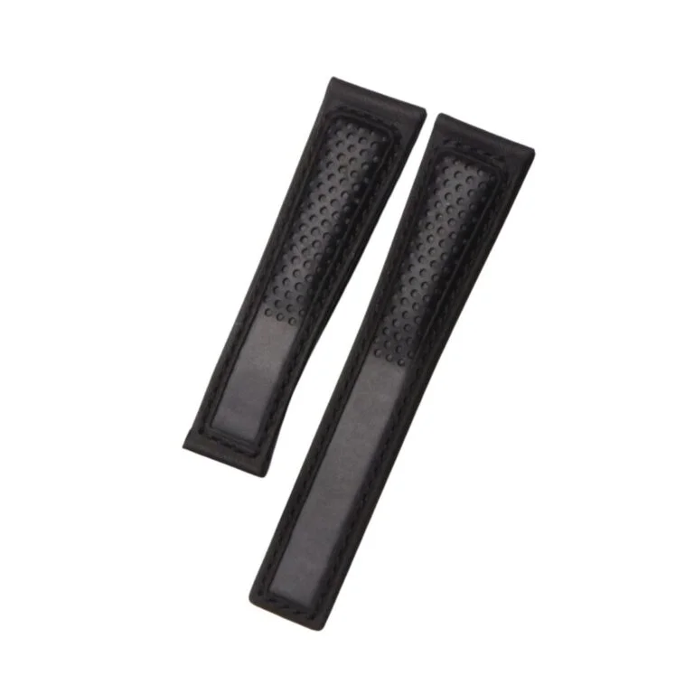 Leather Strap - For Tag Heuer Carrera - Full Black