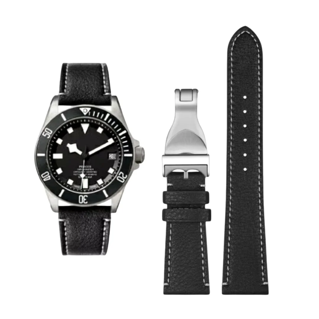 Leather Strap - For Tudor - Black