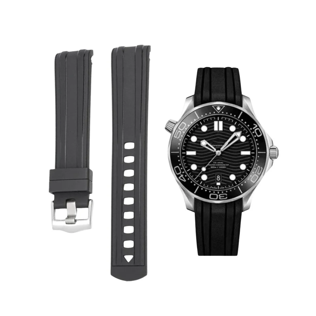 Omega Seamaster (Diver) 300M Rubber Strap - Black