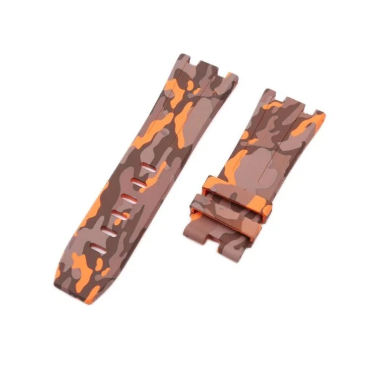 Rubber Strap - For all Audemars Piguet Offshore 42mm - Orange Camo