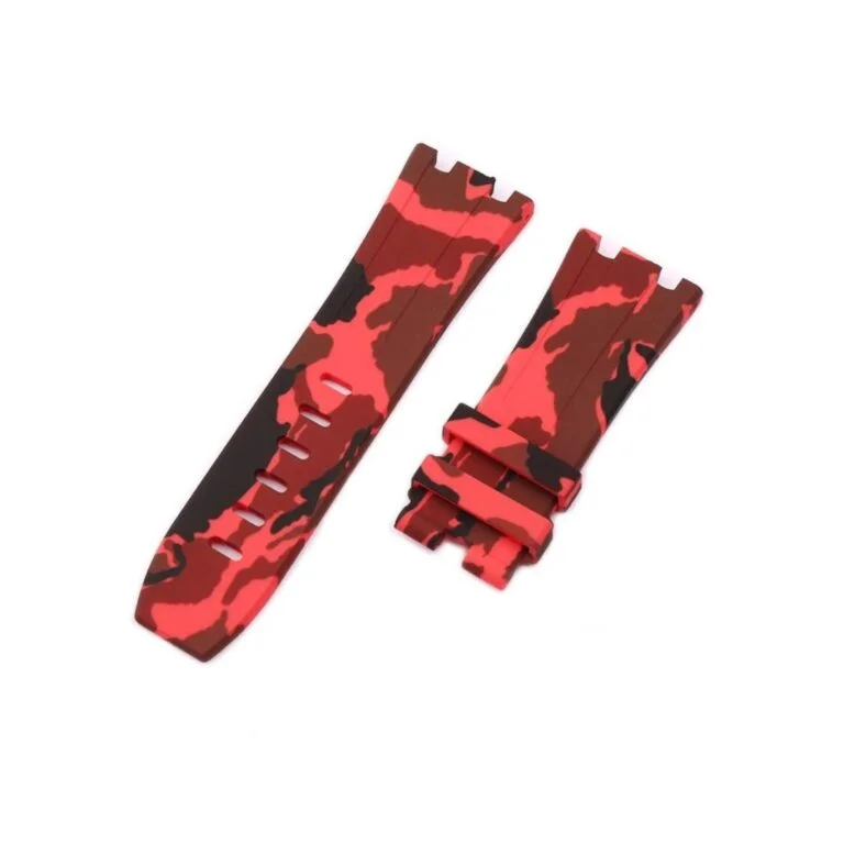 Rubber Strap - For all Audemars Piguet Offshore 42mm - Red Camo