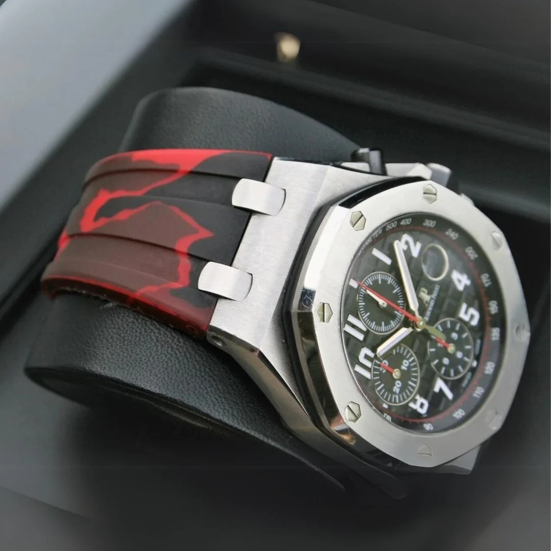 Rubber Strap - For all Audemars Piguet Offshore 42mm - Red Camo - Image 3