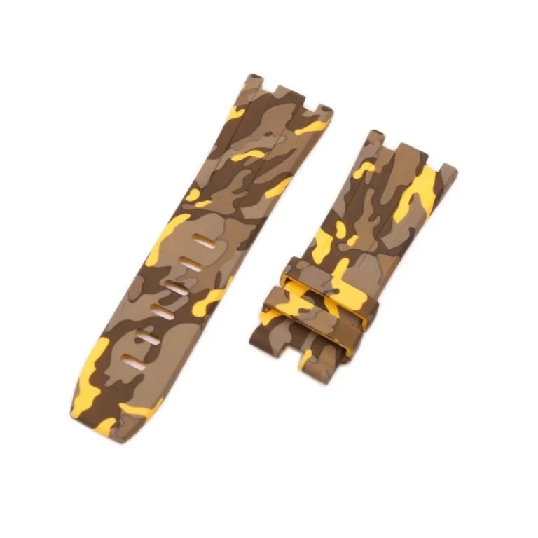 Rubber Strap - For all Audemars Piguet Offshore 42mm - Yellow Camo