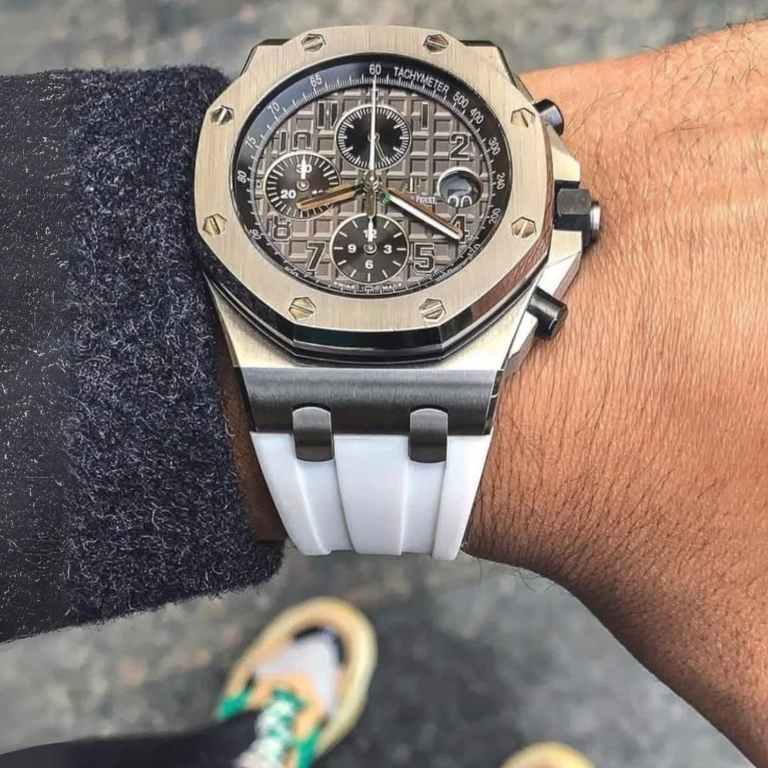 Rubber Strap - For all Audemars Piguet Offshore 44mm - White - Image 2