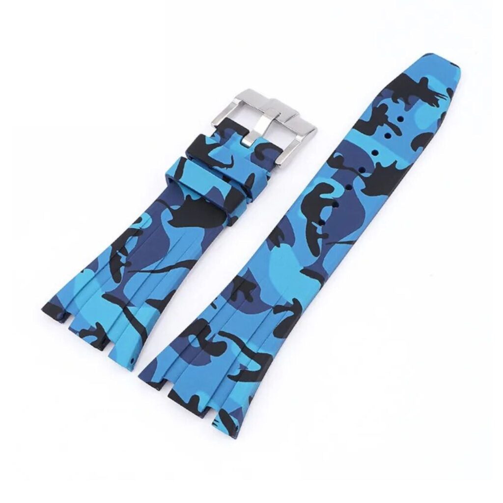 Rubber Strap - For all Audemars Piguet Royal Oak 39mm - Blue Camo