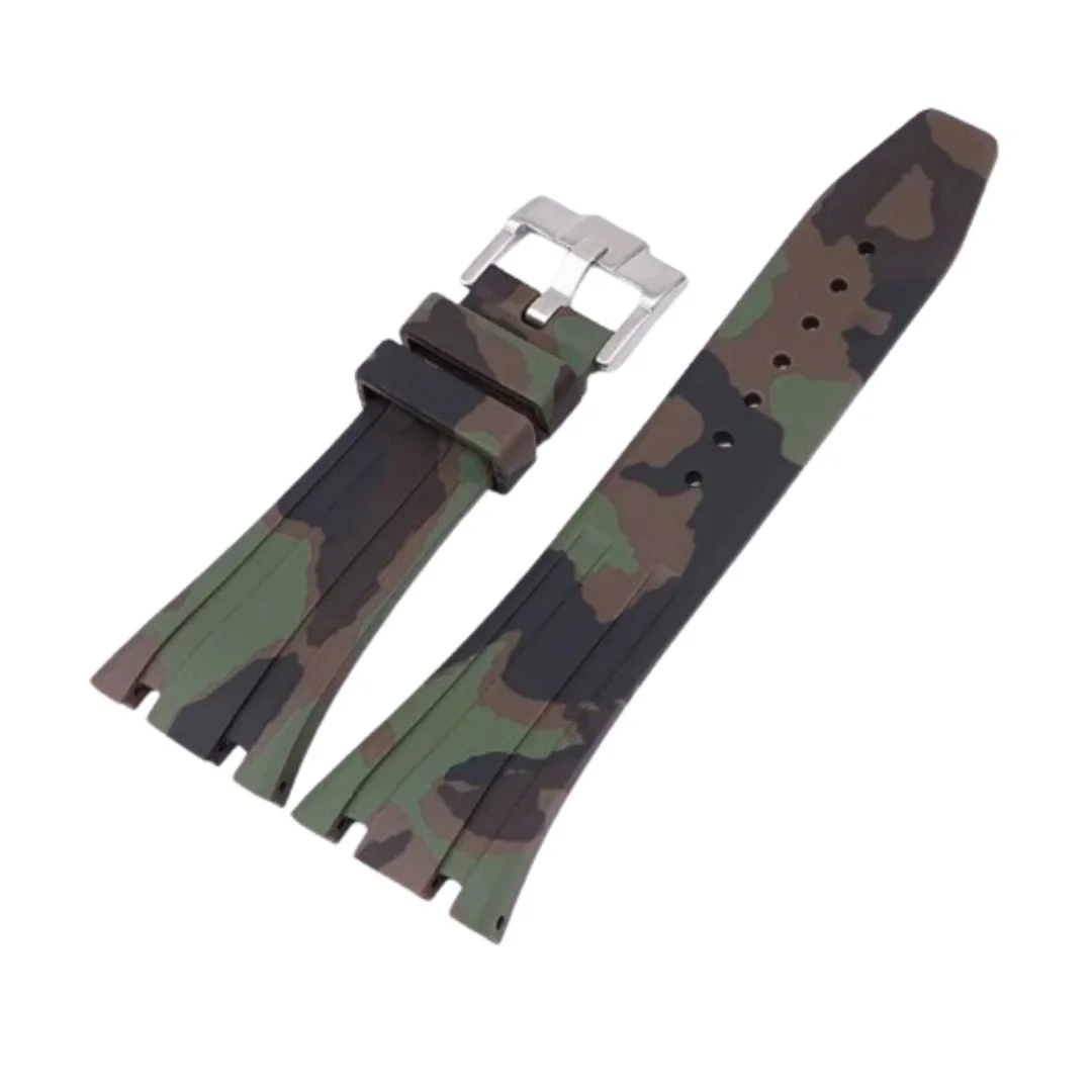 Rubber Strap - For all Audemars Piguet Royal Oak 41mm - Military Camo