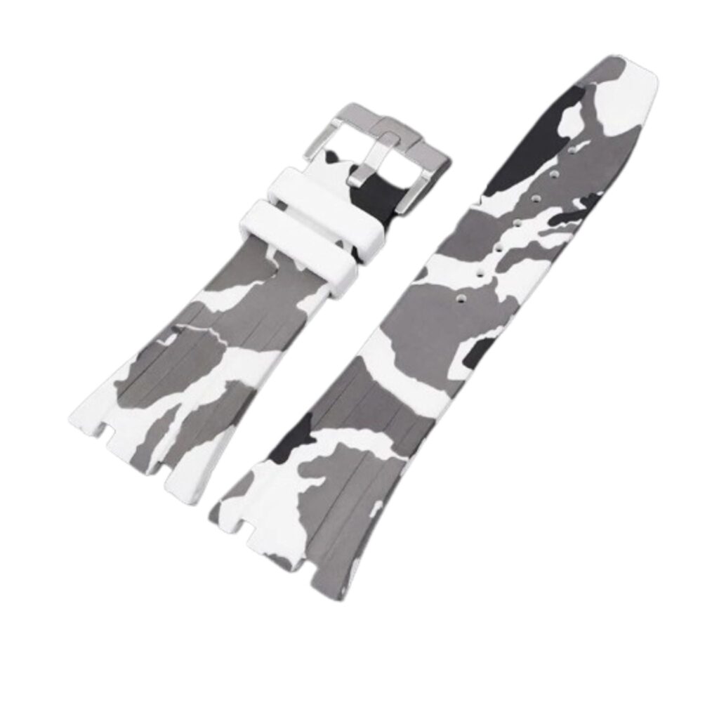 Rubber Strap - For all Audemars Piguet Royal Oak 39mm - White Camo