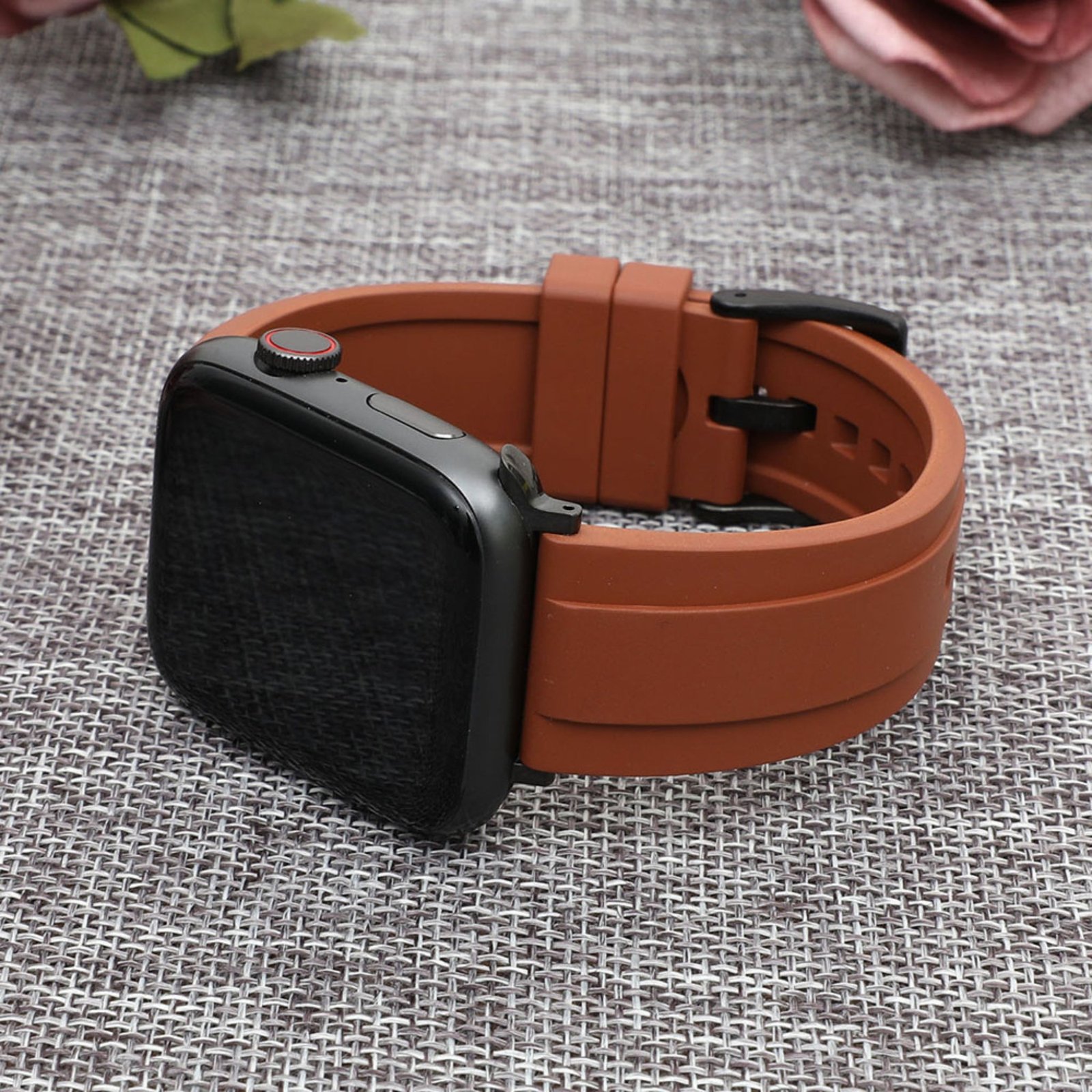 Rubber Strap - For all Apple Watch Models - Brown - Image 2