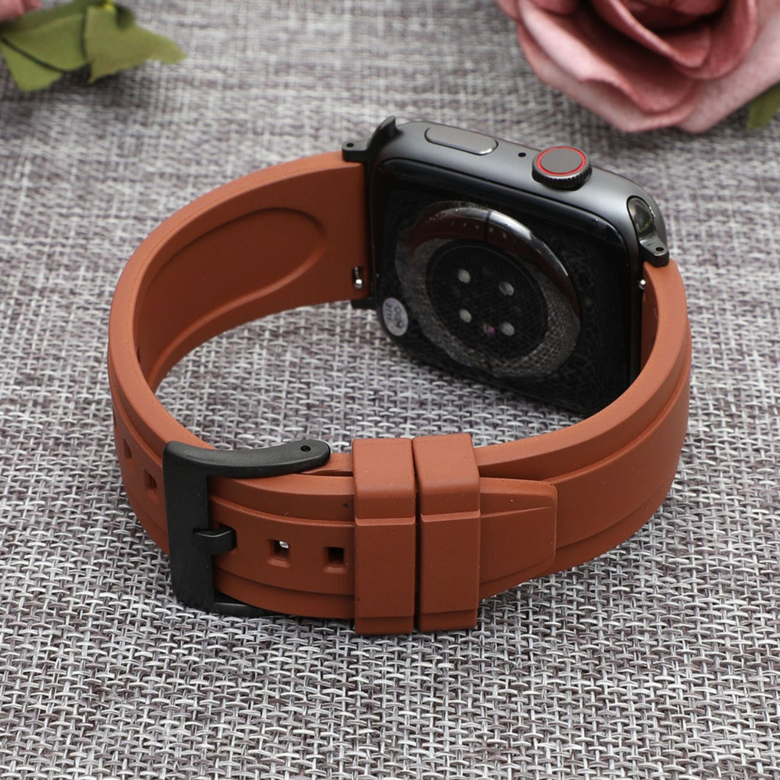 Rubber Strap - For all Apple Watch Models - Brown - Image 3