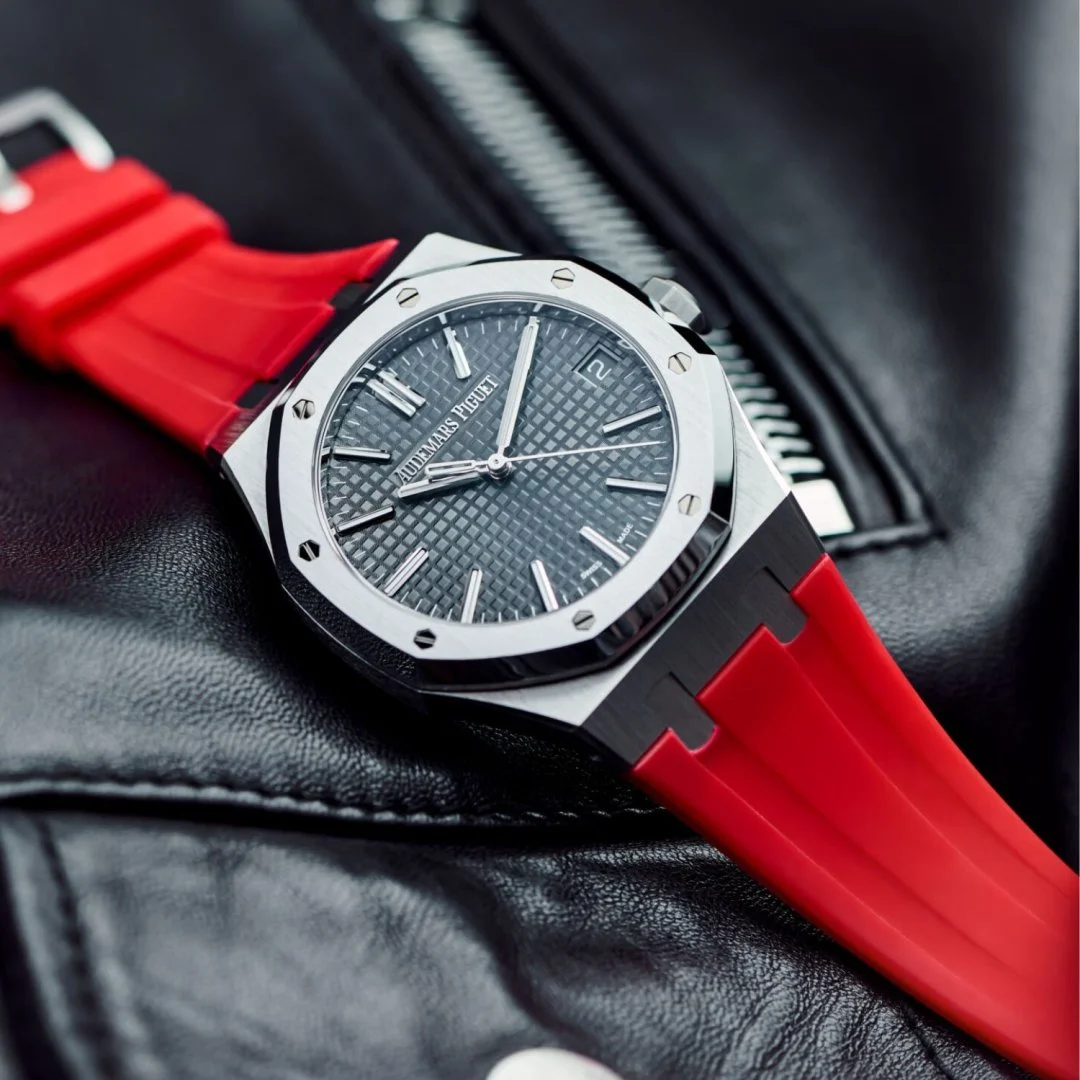 Rubber Strap - For all Audemars Piguet Royal Oak 41mm - Red - Image 2