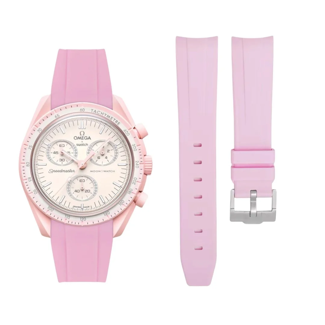 Rubber Strap - For Mission to Venus | Omega X Swatch | MoonSwatch - Pink