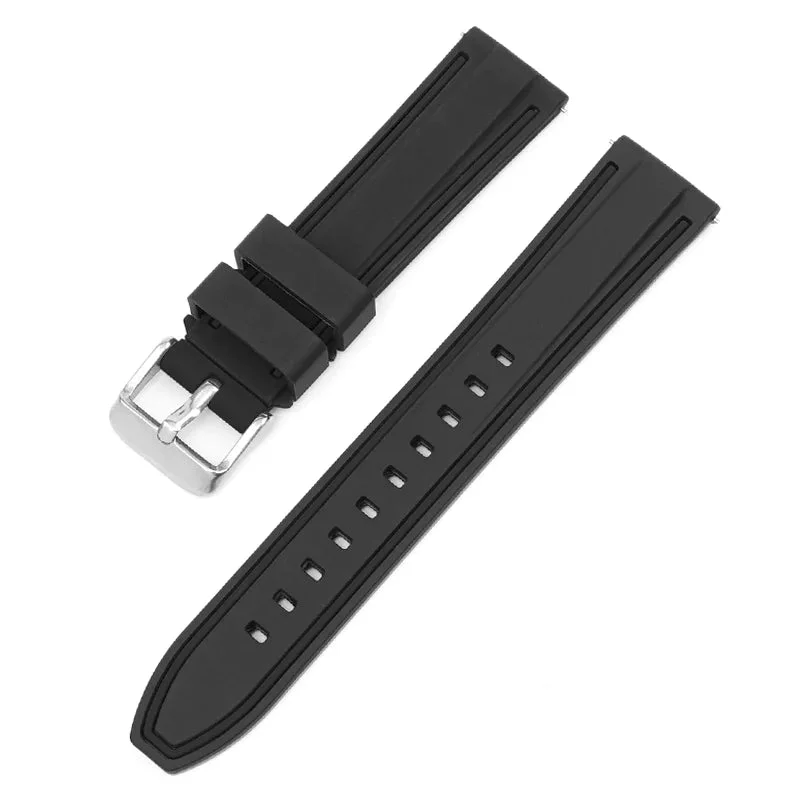 Rubber Strap - For MoonSwatch Mission to Mercury/Moon - Full Black