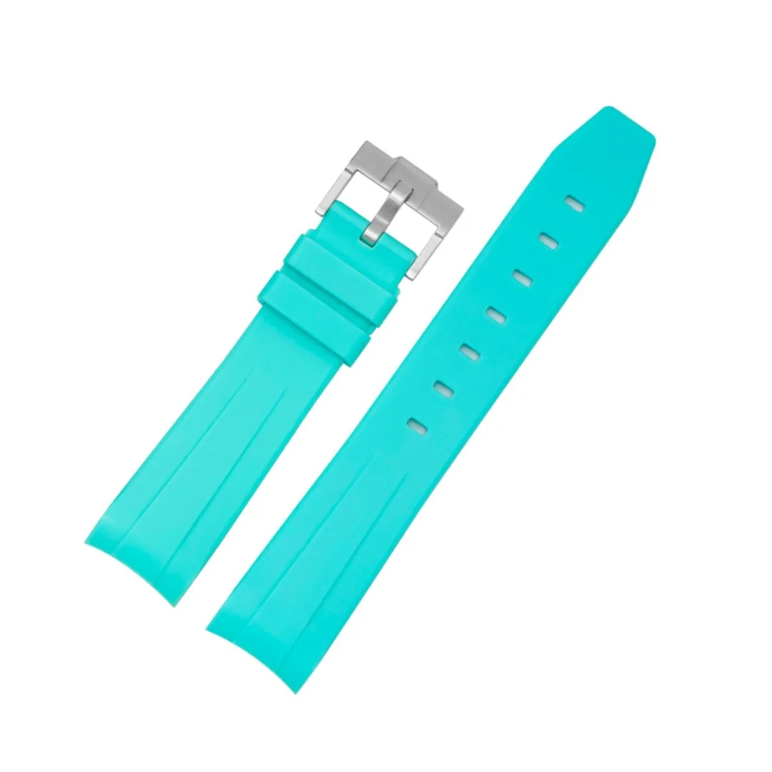 Rubber Strap - For Omega Speedmaster - Turquoise - Image 3