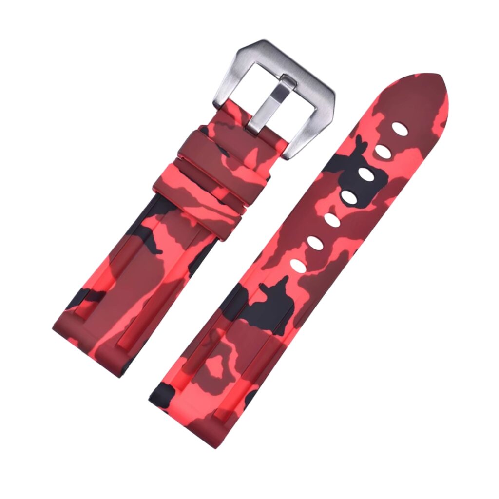 Rubber Strap - For Panerai - Red Camo