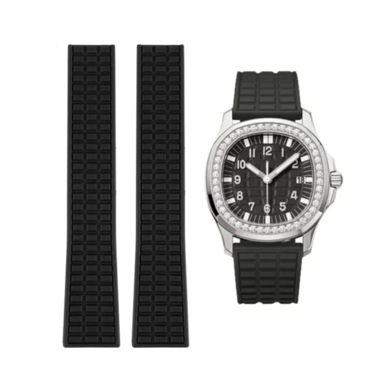 Rubber Strap - For Patek Philippe Aquanaut 5067A-001, 5065, 5066, 5064, 5068R & More - Black