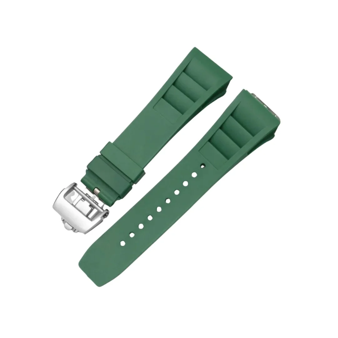 Rubber Strap - For Richard Mille RM011 | RM35 | RM50 | RM52 | RM57 | RM65 - Green