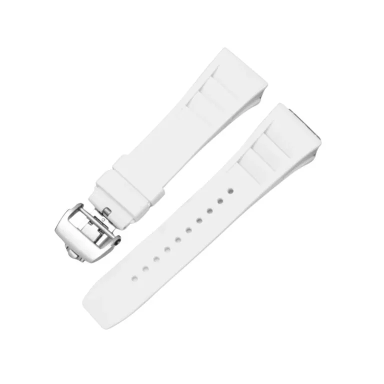 Rubber Strap - For Richard Mille RM011 | RM35 | RM50 | RM52 | RM57 | RM65 - White