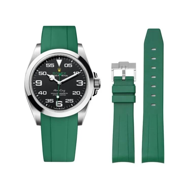 Rubber Strap - For Rolex Air-King 126900/116900 - Green