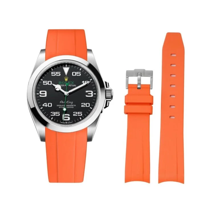 Rubber Strap - For Rolex Air-King 126900/116900 - Orange