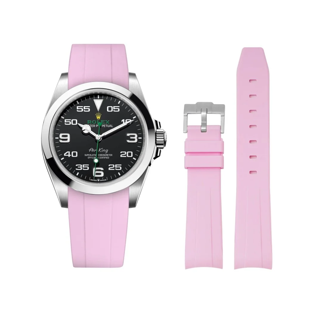 Rubber Strap - For Rolex Air-King 126900/116900 - Pink