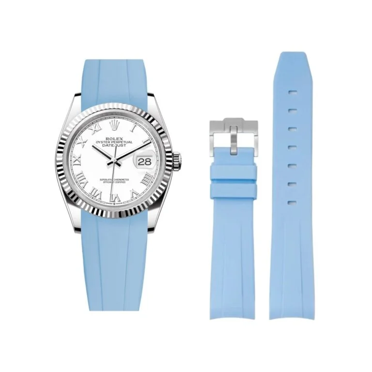 Rubber Strap - For Rolex Datejust 36 - Baby Blue