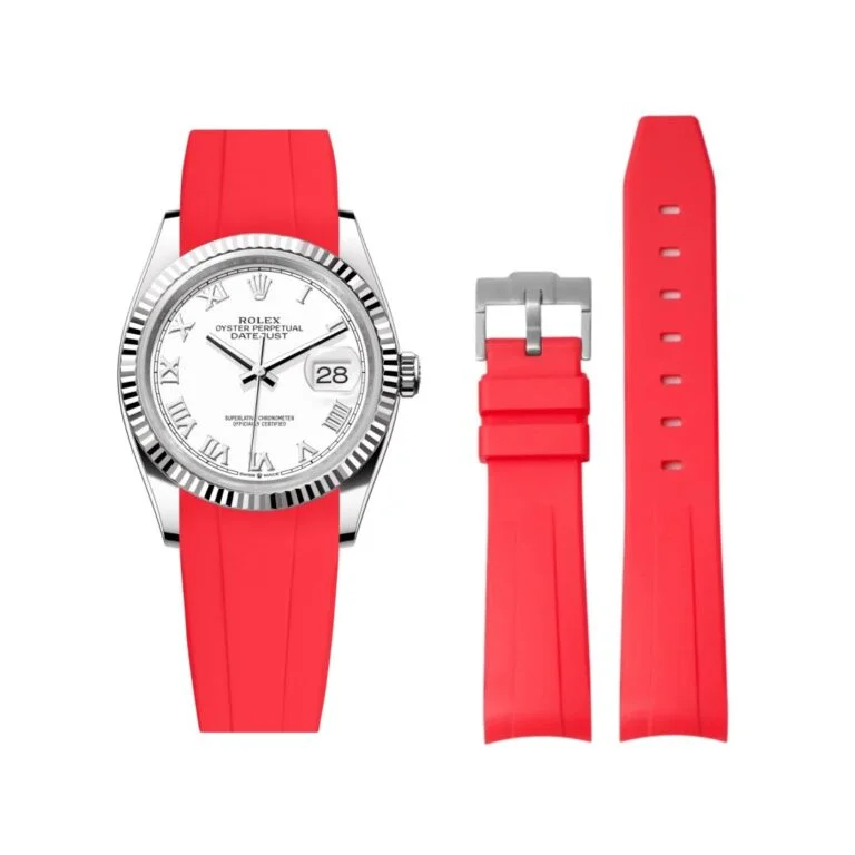 Rubber Strap - For Rolex Datejust 36 - Red