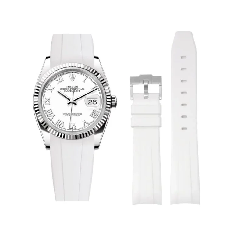 Rubber Strap - For Rolex Datejust 36 - White
